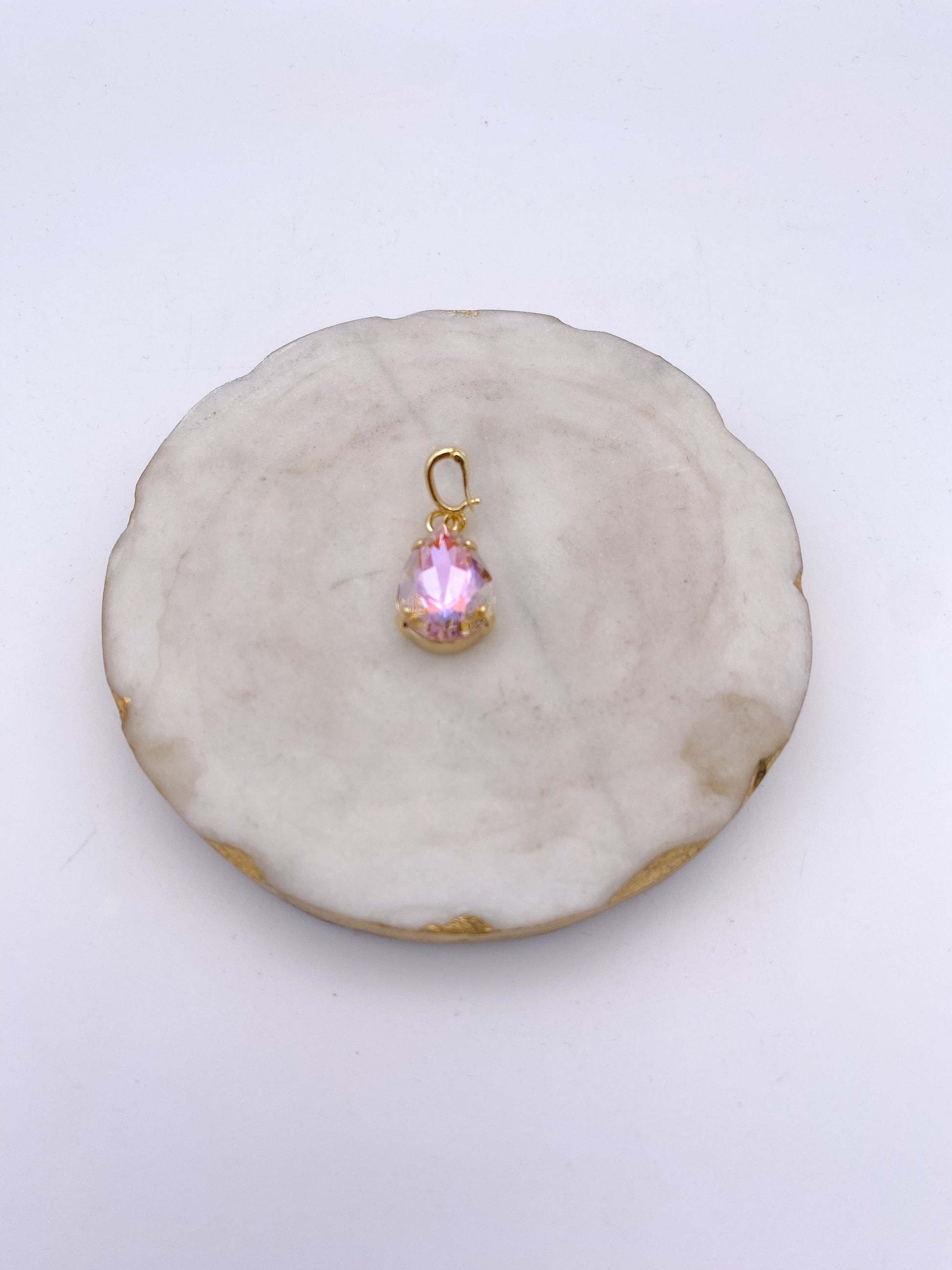 Teardrop Charm in Pink Lemonade