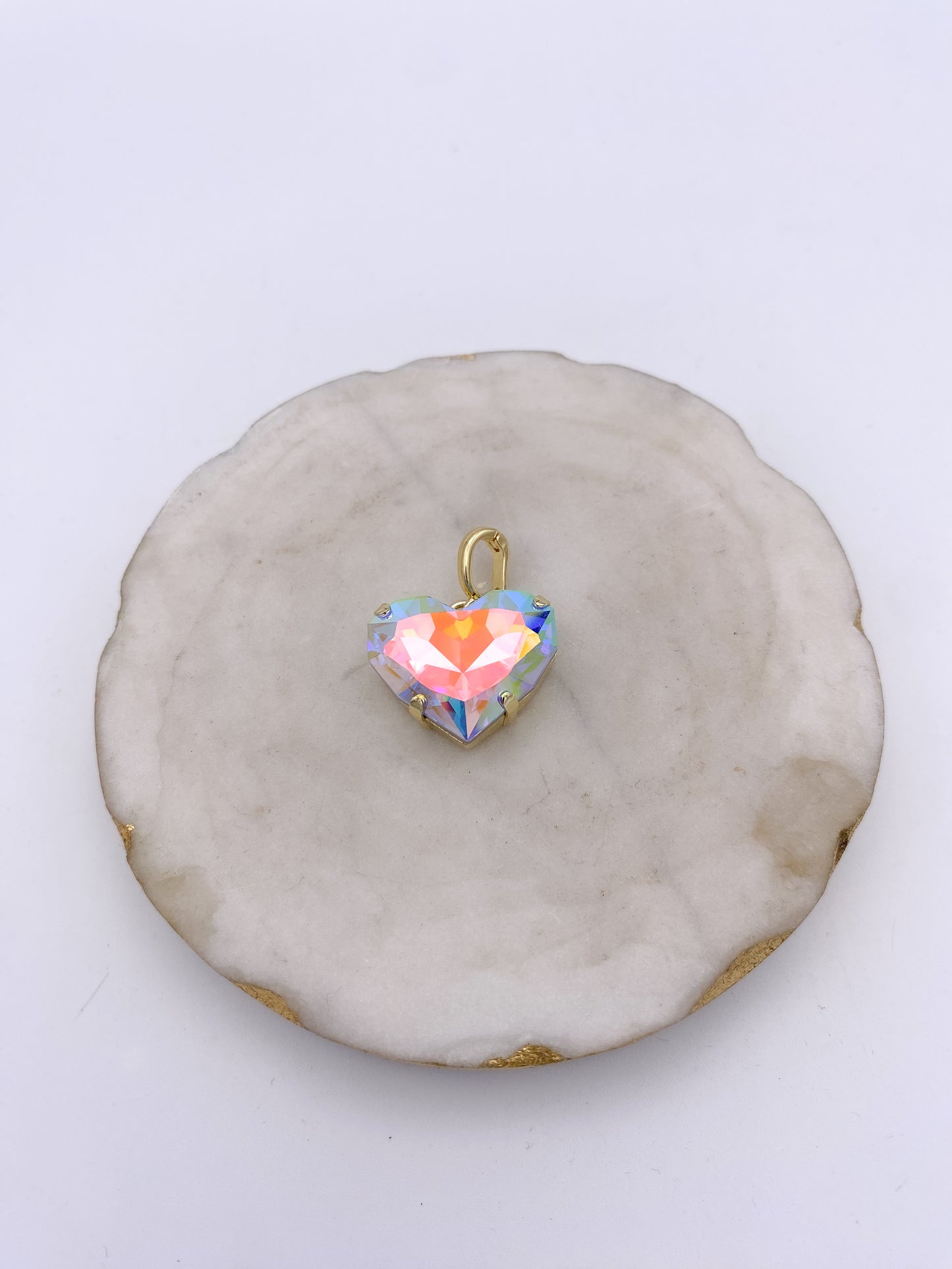 Medium Heart Charm in Rainfall