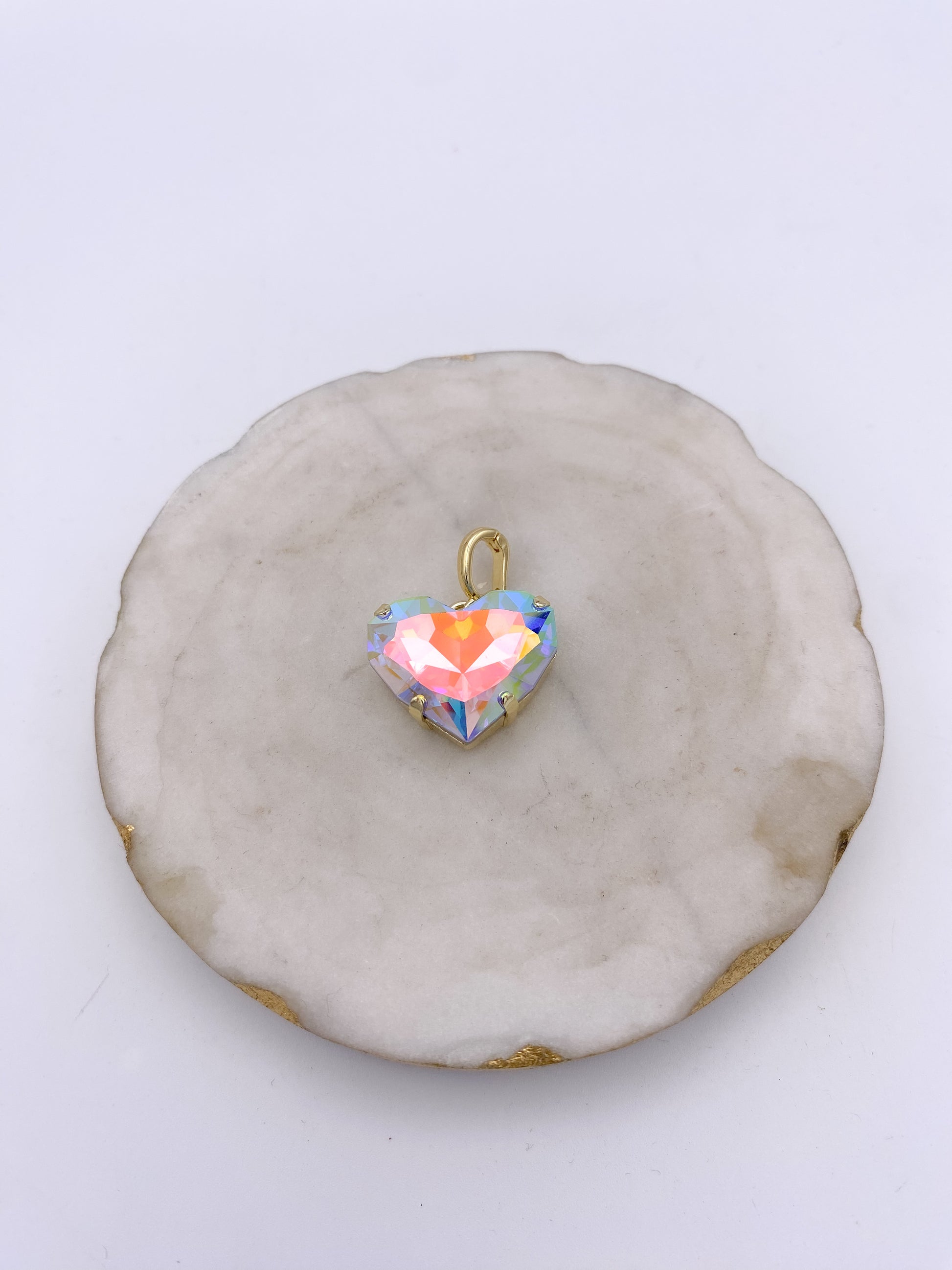Medium Heart Charm in Rainfall