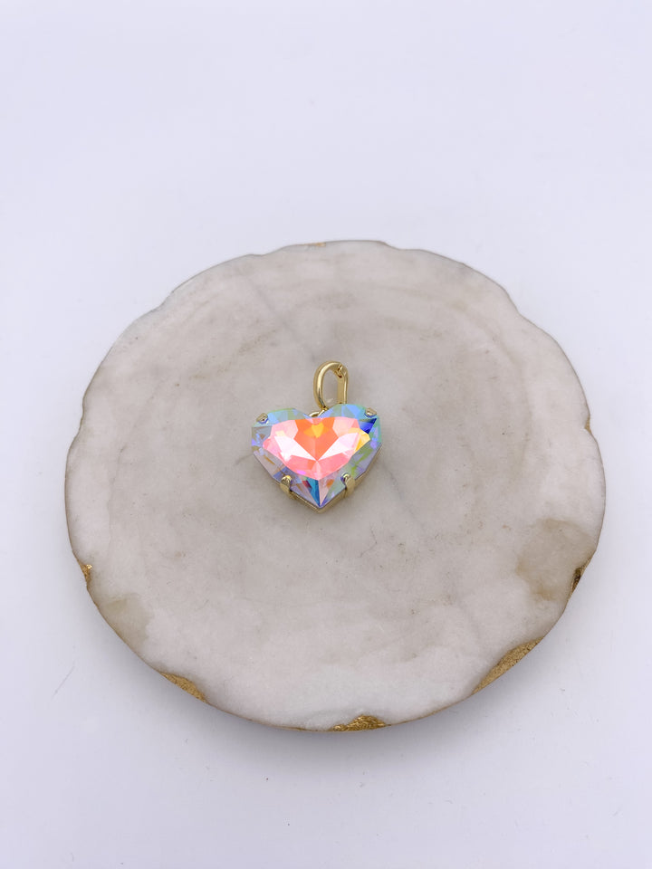 Medium Heart Charm in Rainfall
