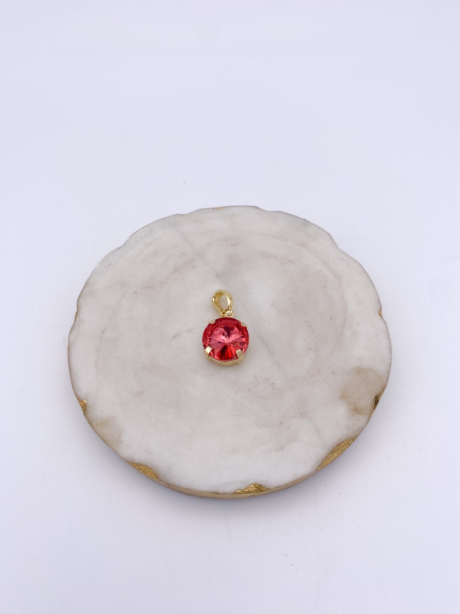 Round Charm in Red Love - 14MM