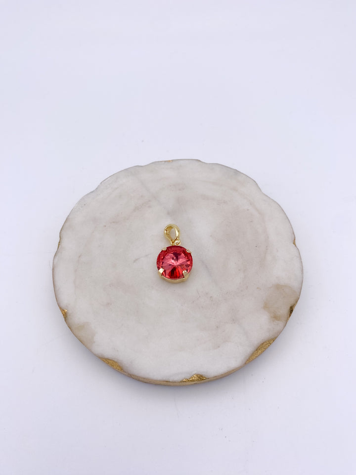 Round Charm in Red Love - 14MM