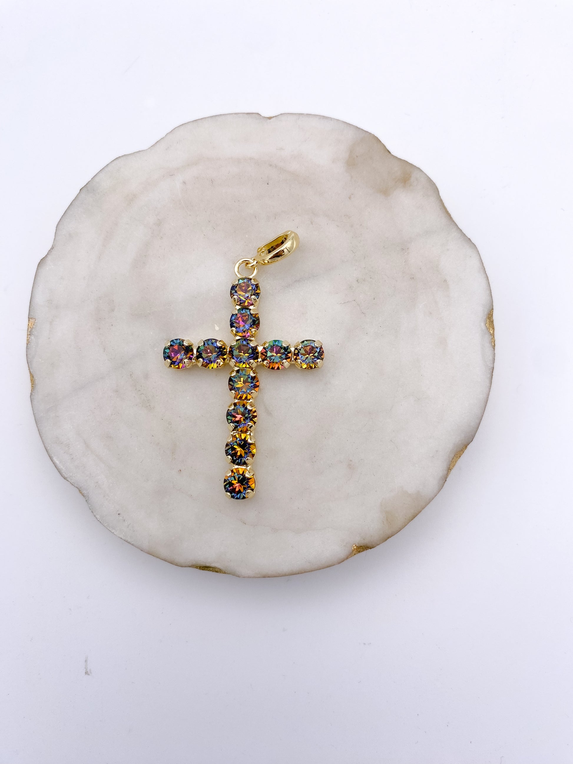Cross Charm in Midnight