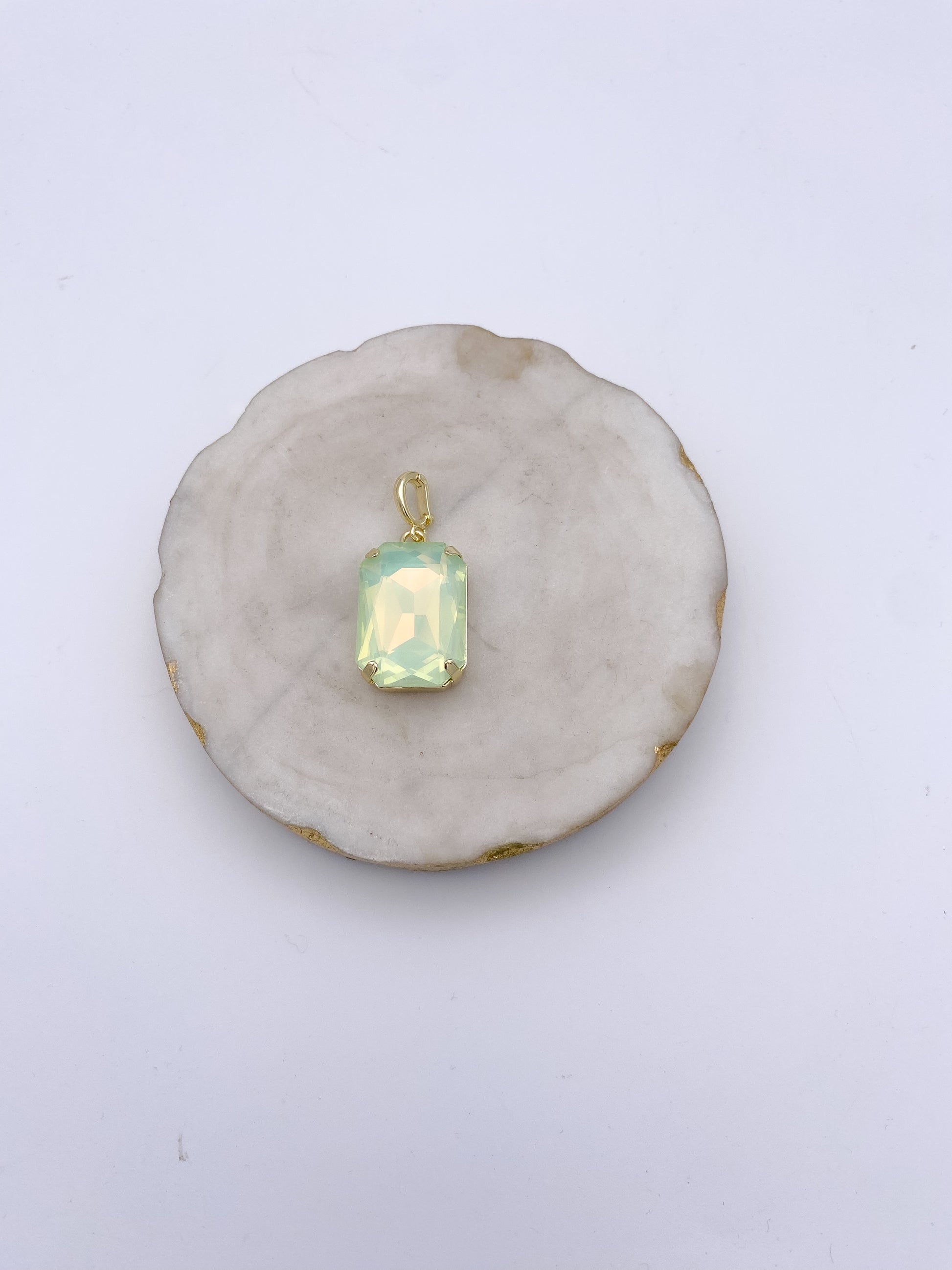 Rectangular Charm in Lime