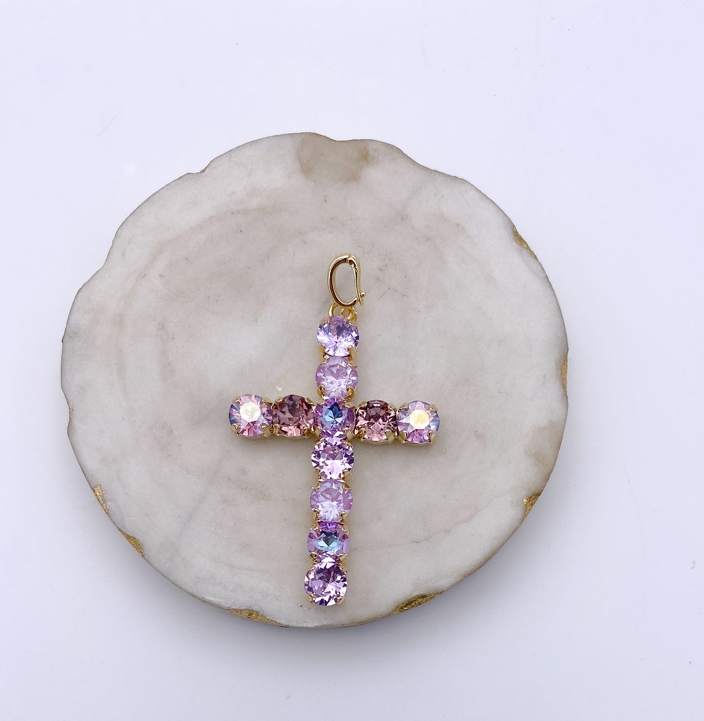 Cross Charm in Purple