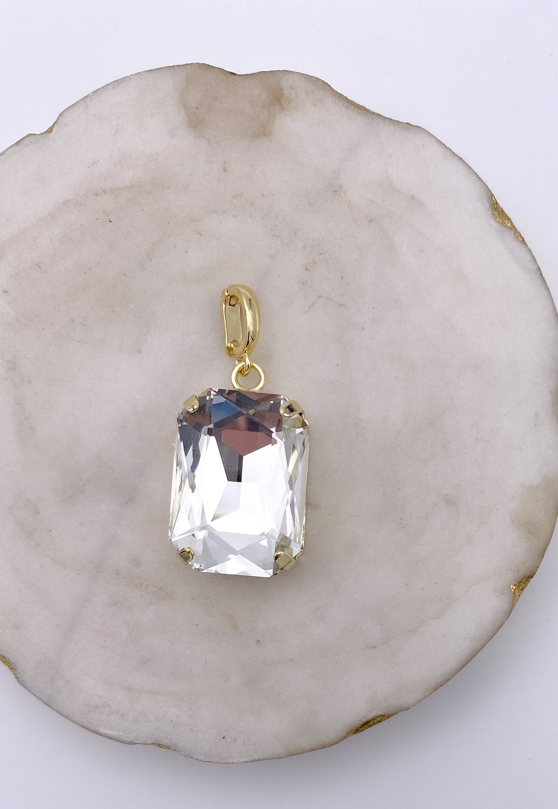 Rectangular Charm in Clear