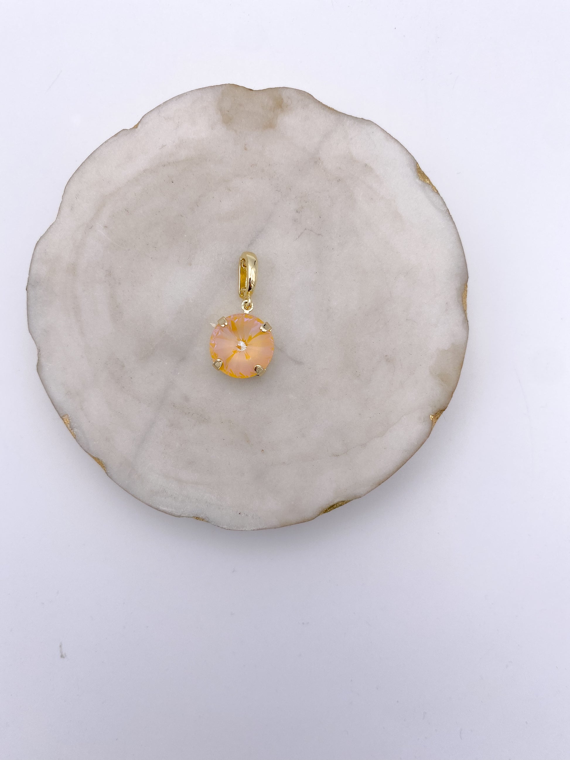 Round Charm in Orange Tang - 14MM
