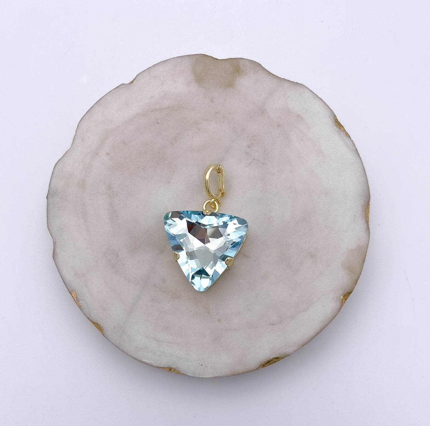 Triangle Charm in Aqua