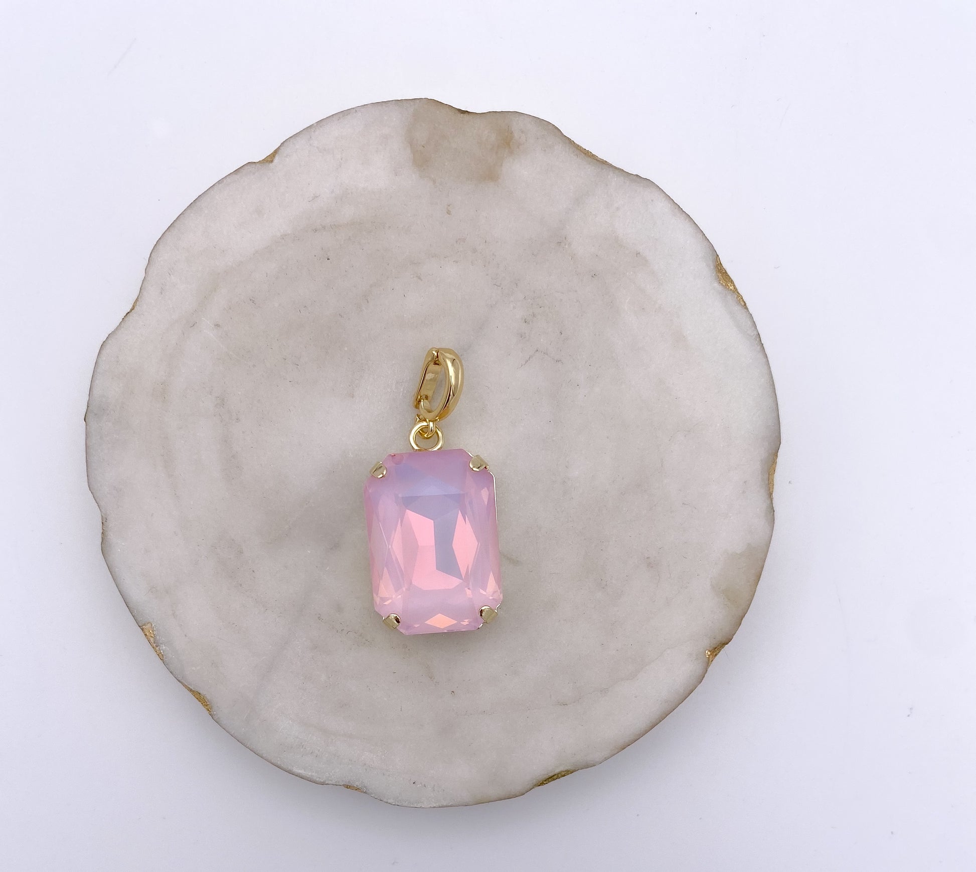 Rectangular Charm in Light Pink