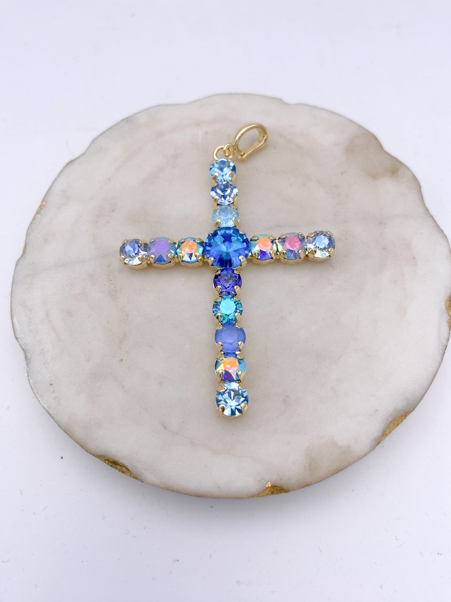 Starlight Cross Charm in Blue