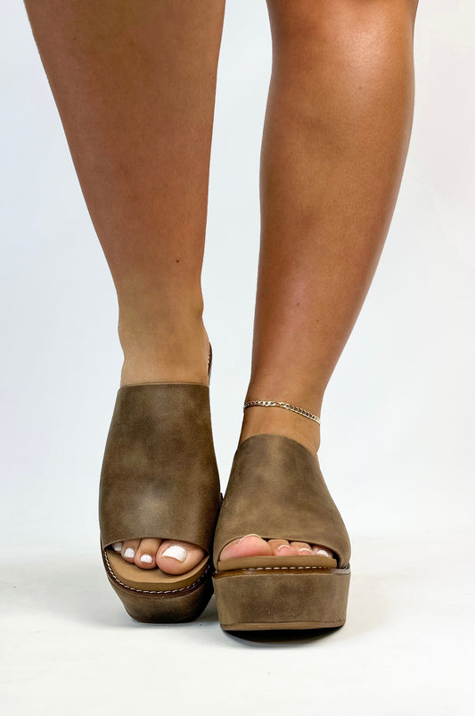 Corkys Tan Oil PU Mugshot Sandals - FINAL SALE