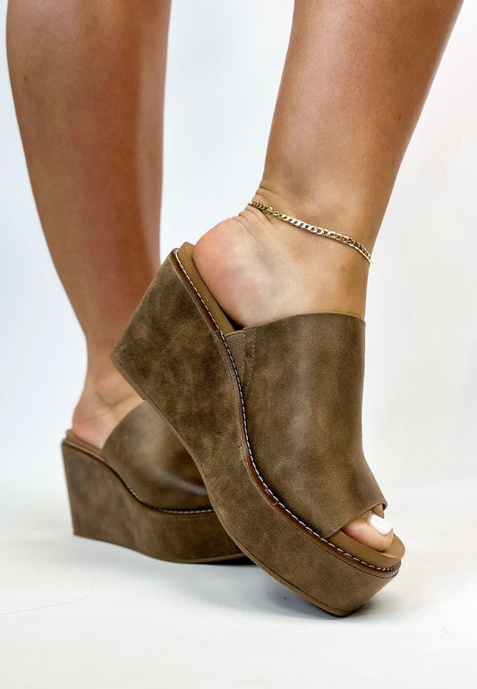 Corkys Tan Oil PU Mugshot Sandals - FINAL SALE