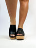 Corkys Black Oil PU Mugshot Sandals - FINAL SALE