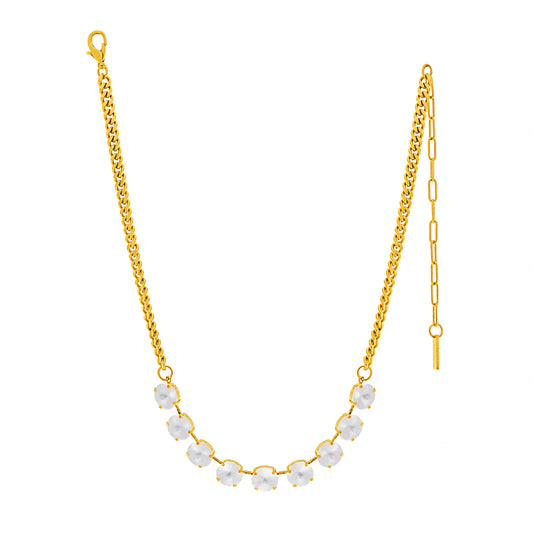 Tova Mini Sofia Necklace in White Matt - FINAL SALE