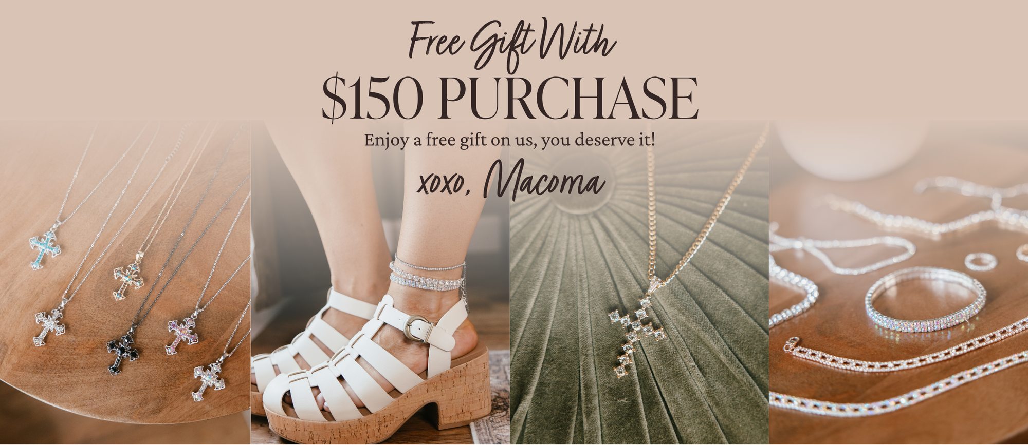 Free jewelry gift with $150 purchase