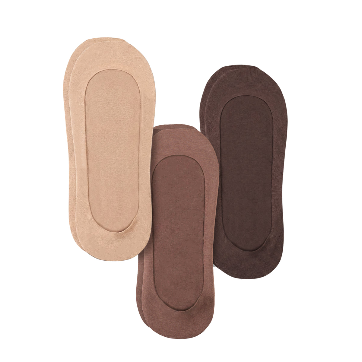 Unisex Mid-cut No Show Socks (3-pack) In Neutral Mix