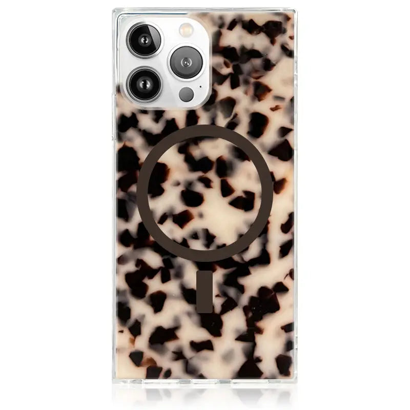 Blonde Tortoise Shell Gilded Turquoise Magsafe iPhone Case | iPhone 17 Pro Max