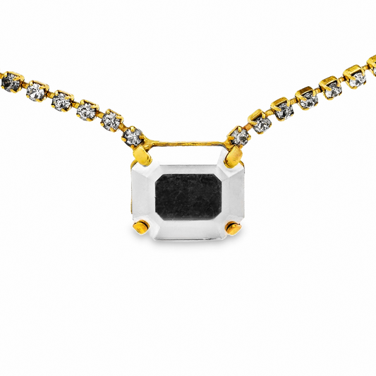Tova Rhys Rectangle Necklace in Chrome - FINAL SALE