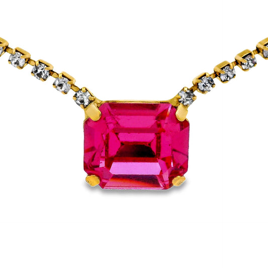 Tova Rhys Rectangle Necklace in Rose - FINAL SALE