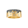 Scattered Pave Band Ring in Black Rhodium