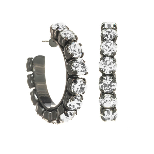 Tova Jubilee Earrings in Gunmetal Clear
