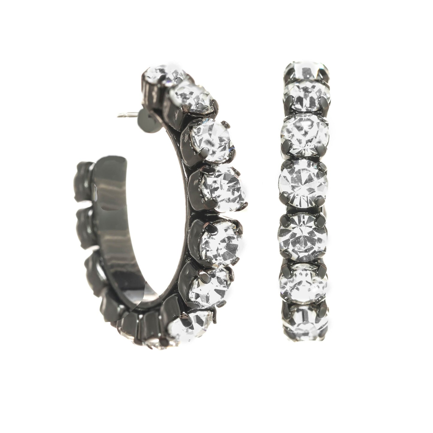 Tova Jubilee Earrings in Gunmetal Clear