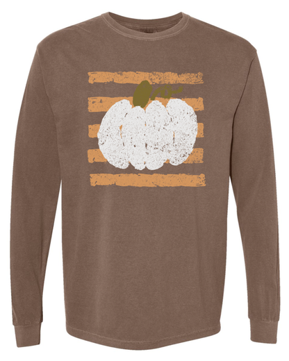 Brushed Pumpkin Graphic Long Sleeve Tee - FINAL SALE