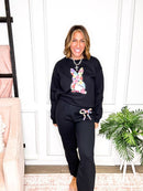 A Floral Easter Graphic Sweatpants - FINAL SALE - Macoma Boutique555 Presales
