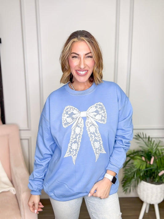 Add A Bow Graphic Pullover - FINAL SALE - Macoma Boutique555 Presales