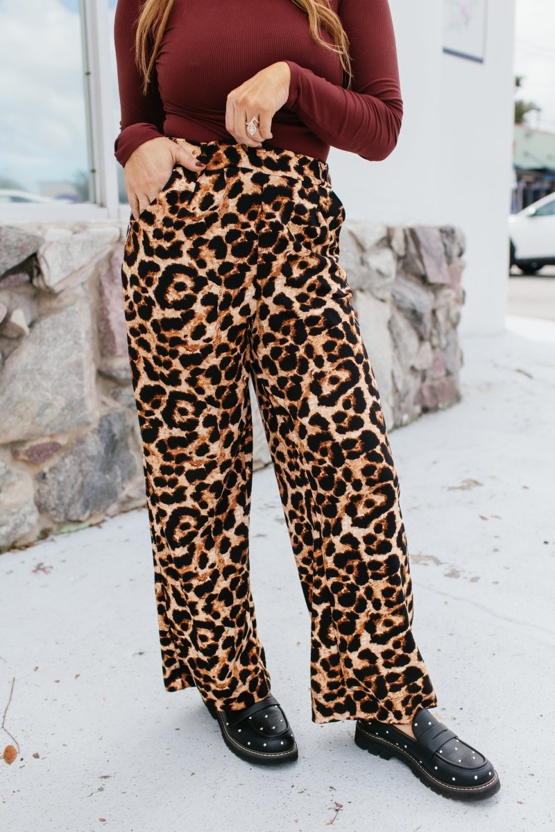 Add To Cart Pants In Leopard - Reg & Curvy