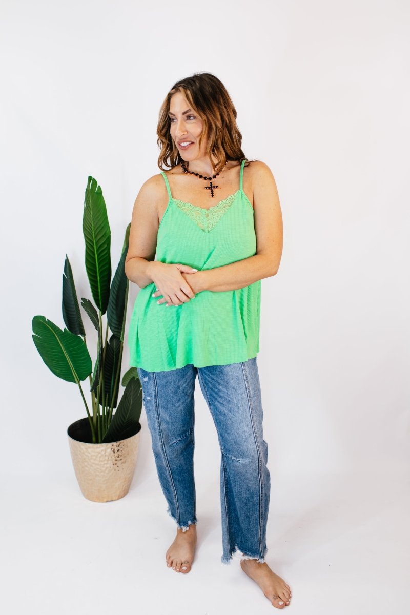 Ain't Worth The Fight Tank Top in Apple Green - FINAL SALE - Macoma Boutique110 Tanks