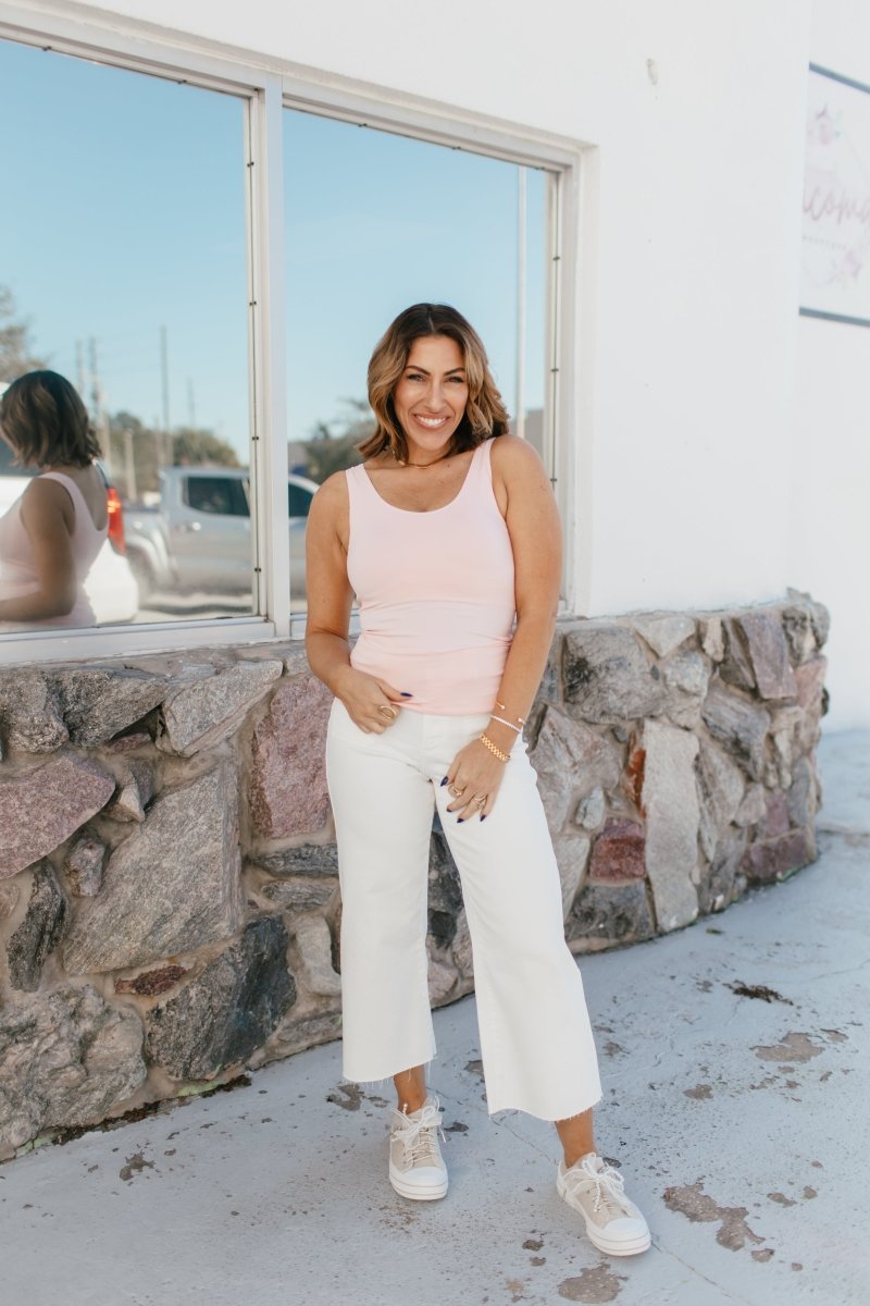 All In One Reversible Tank In Pink - Reg & Curvy - Macoma Boutique110 Tanks