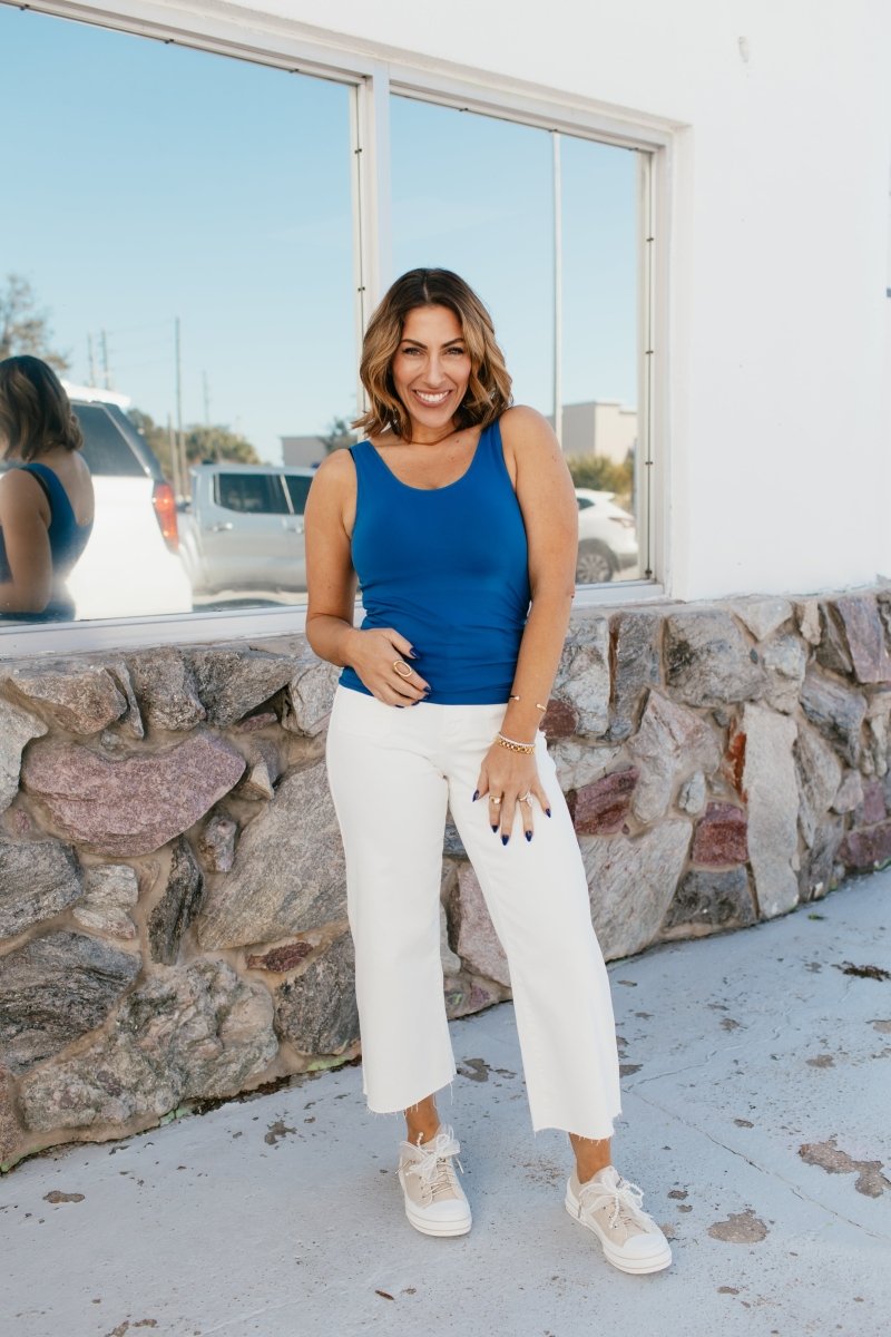 All In One Reversible Tank In Twilight Blue - Reg & Curvy - Macoma Boutique110 Tanks