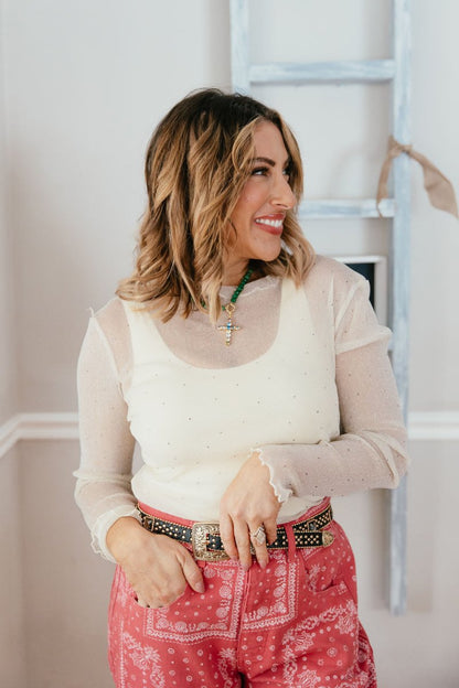 All That Glitters Top - Reg & Curvy - Macoma Boutique120 Long Sleeve