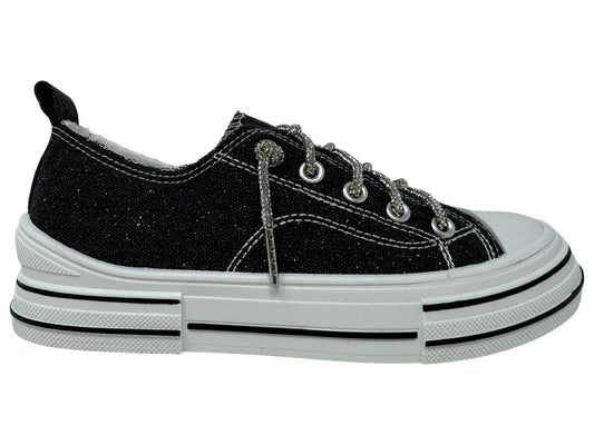Presale: Very G Black Sparkle Aman Sneakers