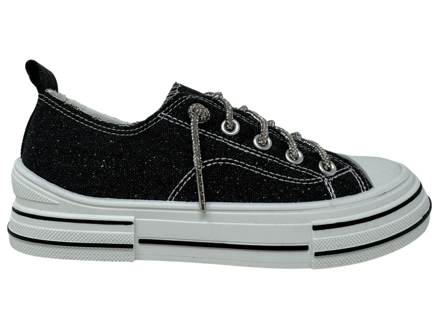 Presale: Very G Black Sparkle Aman Sneakers