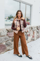 Autumn Stroll Plaid Vest - Macoma Boutique230 Outerwear