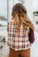Autumn Stroll Plaid Vest - Macoma Boutique230 Outerwear