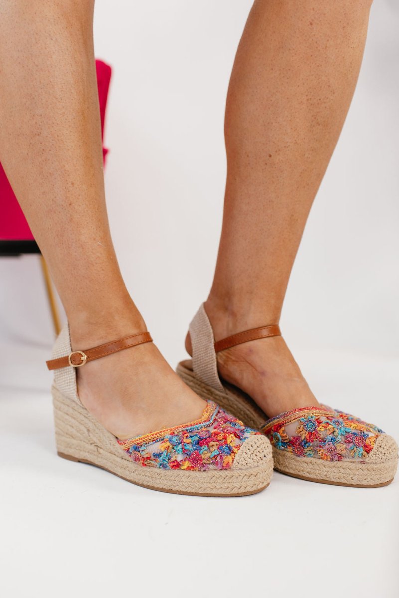 Azura Rainbow Queridita Wedges - Macoma Boutique302 Wedges & Heels