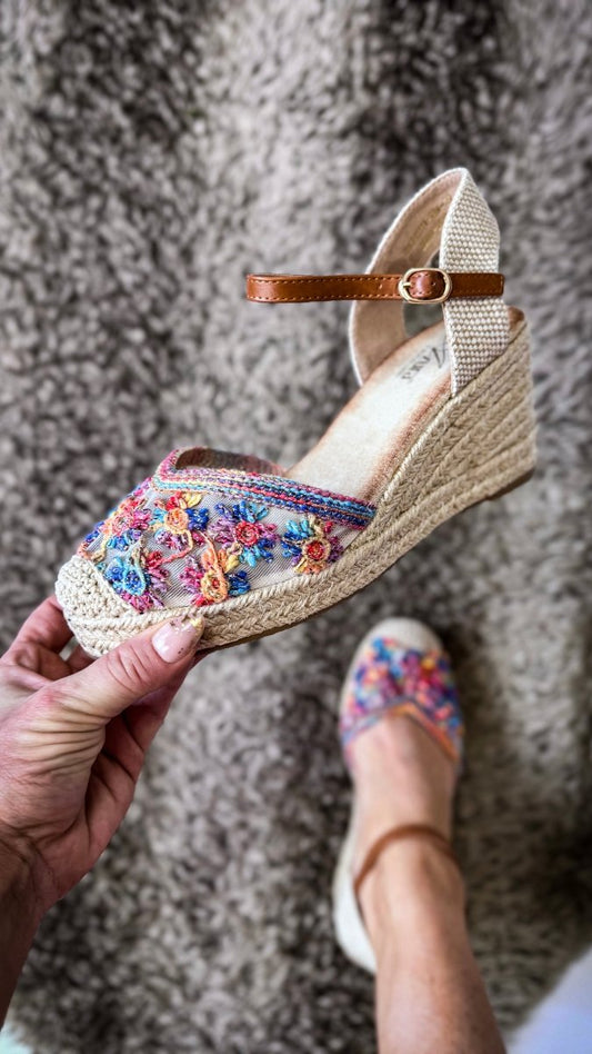 Azura Rainbow Queridita Wedges - Macoma Boutique302 Wedges & Heels