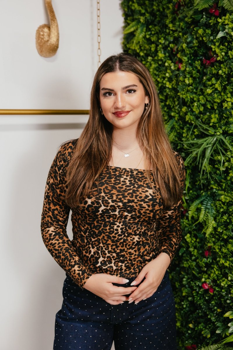 Back To Basics Top In Leopard - Reg & Curvy - Macoma Boutique120 Long Sleeve
