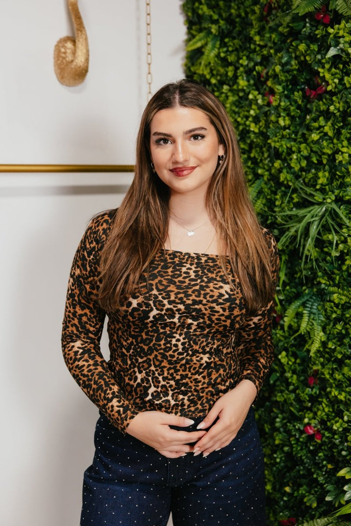 Back To Basics Top In Leopard - Reg & Curvy - Macoma Boutique120 Long Sleeve
