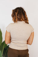 Back To The Basics Khaki Top - Macoma Boutique100 Short Sleeve