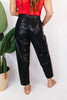 Barrel Pants in Black Houndstooth - Reg/Curvy - Macoma Boutique210 Other Bottoms