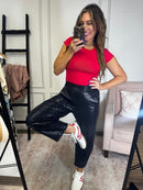 Barrel Pants in Black Houndstooth - Reg/Curvy - Macoma Boutique210 Other Bottoms