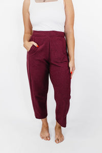 Barrel Pants in Burgundy - Reg/Curvy - FINAL SALE