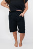 Barrel Shorts in Black - Reg/Curvy - FINAL SALE - Macoma Boutique180 Shorts