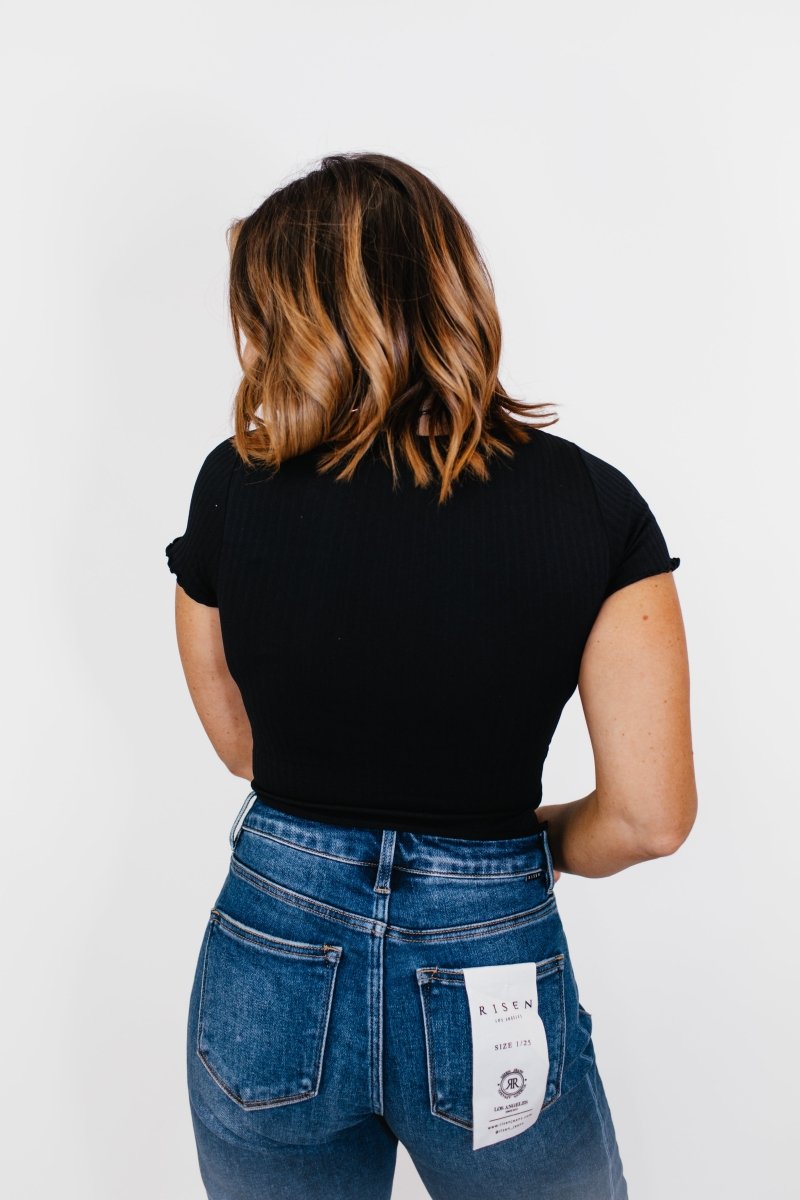 Be Glad In It Top in Black - FINAL SALE - Macoma Boutique100 Short Sleeve