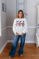 Beary American Sweatshirt - FINAL SALE - Macoma Boutique120 Long Sleeve