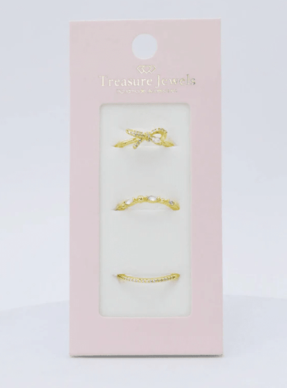 Belle Bow Ring Set I - 11 - Macoma Boutique310 Accessories/Jewelry